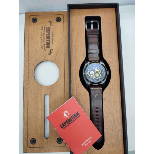 Jam Tangan Pria Expedition 6679 Original Tali Kulit