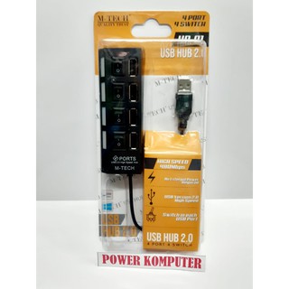 M-Tech USB Hub 4port ON OFF USB 2.0 | Shopee Indonesia