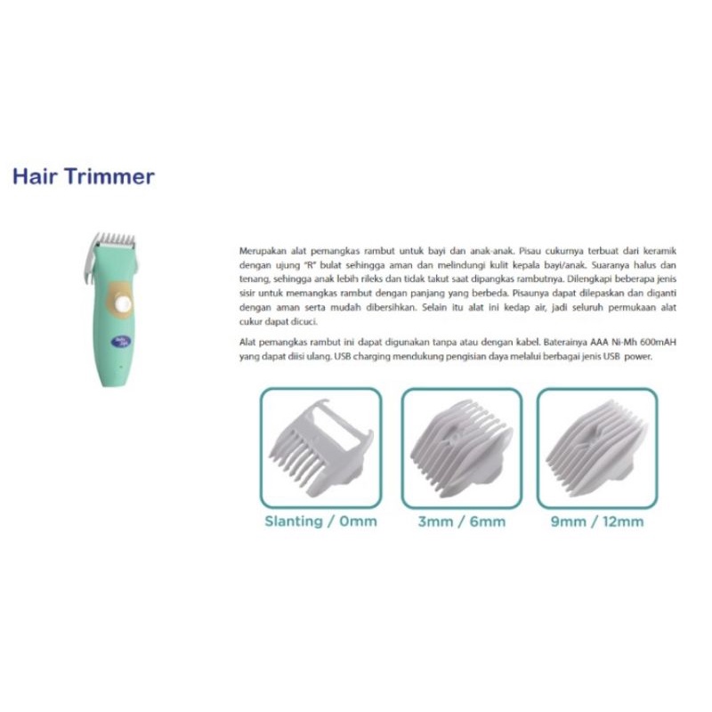 Hair Timmer Babysafe Baby Safe Alat Cukur Rambut Bayi Anak