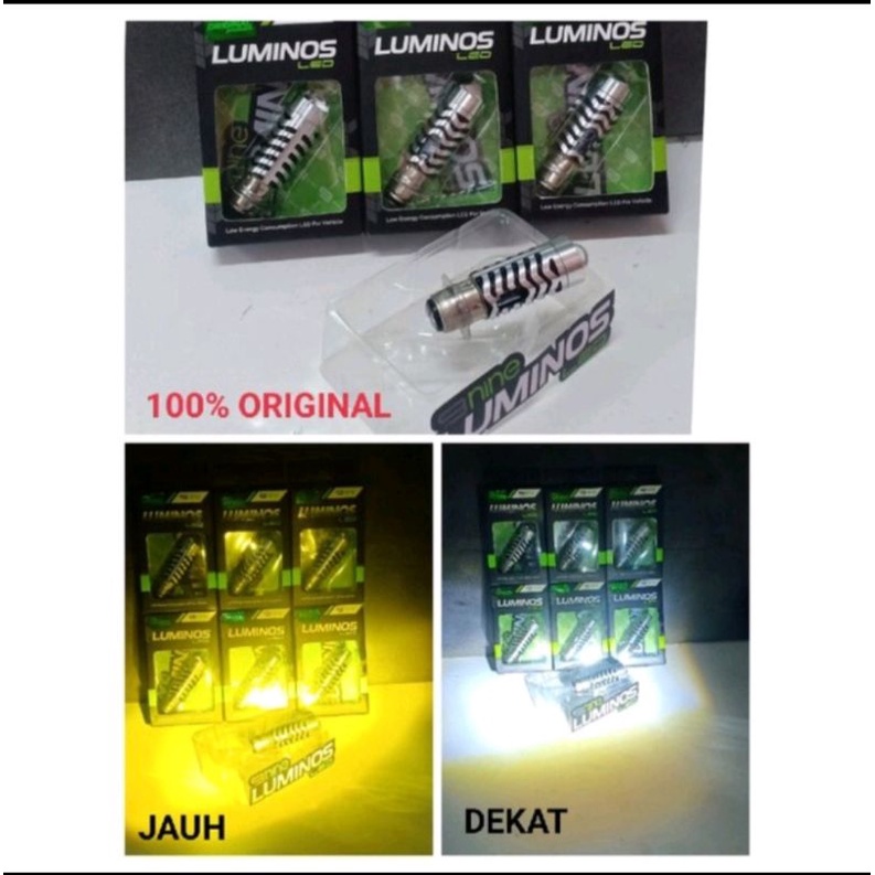 LAMPU LED LASER 2IN1 LS2 LUMINOS H6 K1 PNP WHITE YELLOW 2 WARNA UNIVERSAL