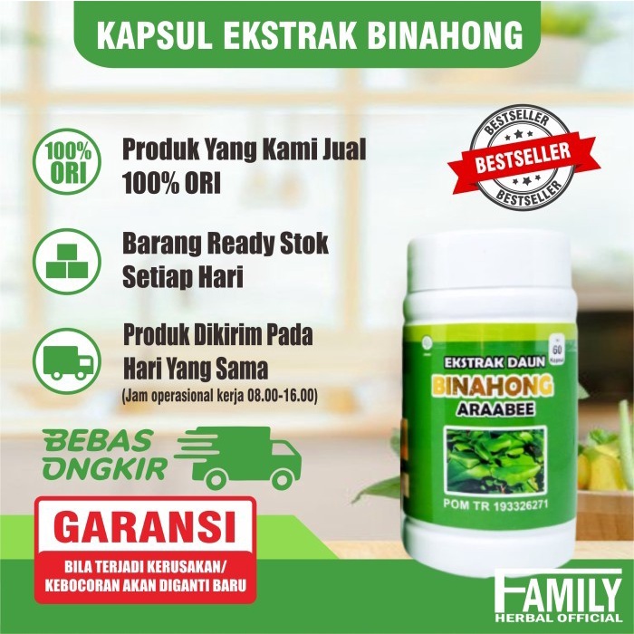 

Herbal BINAHONG ARAABEE Kapsul Binahong Menyembuhkan Luka - 60 Kapsul