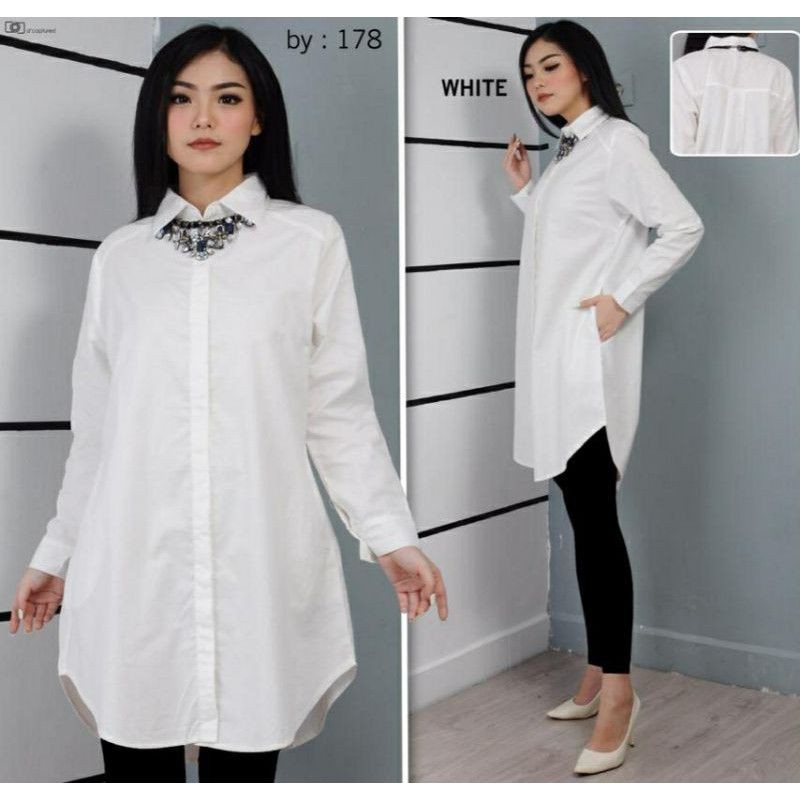 TUNIK PUTIH POLOS IMPORT