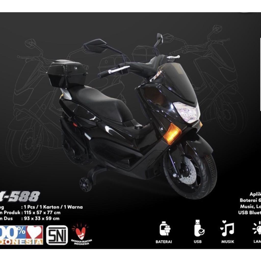 TERMURAH!!! Mainan Anak Motor Aki Model Yamaha Nmax M-588 RAID