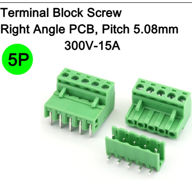 Terminal Block 5 Pin PCB 2EDG Pitch 5.08mm Type L Siku Male Female