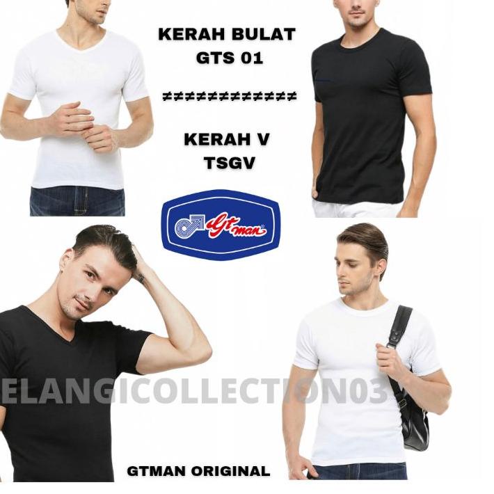 ◙ KAOS OBLONG PRIA GTMAN KERAH BULAT & KERAH V ✻