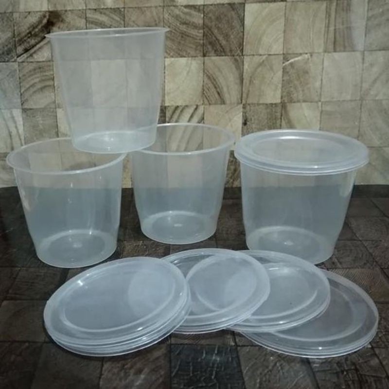 Cup Puding Merpati 150ml /pack 25pcs Tempat Selai Gelas Eskrim Slime Sambal Puyo Bumbu Yogurt