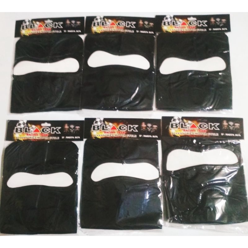 MASKER TERBARU NINJA/ MASKER BALACLAVA /TOPENG HITAM POLOS PRIA PEMOTOR