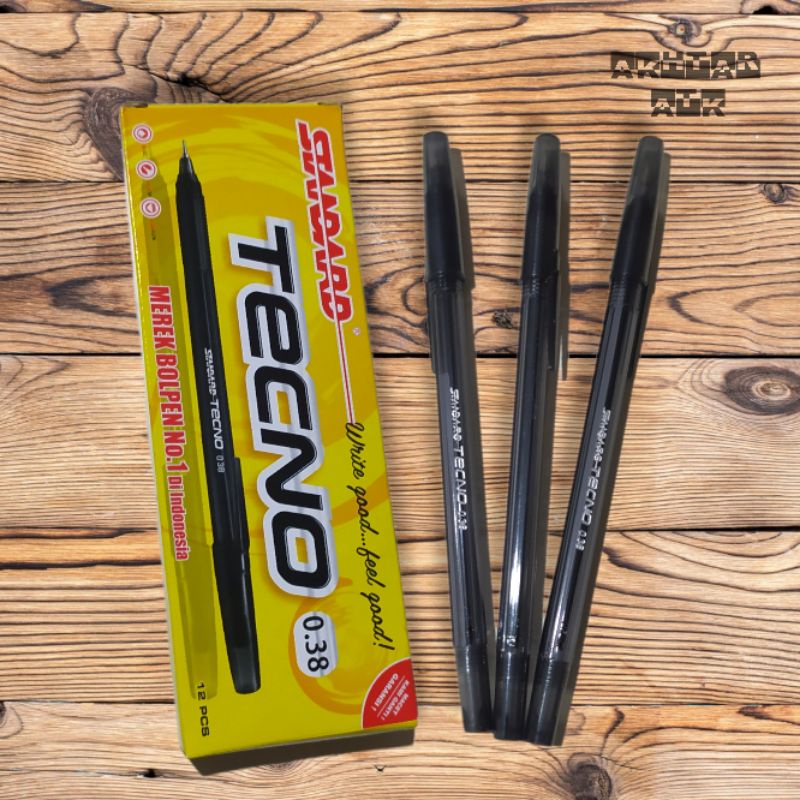 

Pulpen / Bolpen Standard Tecno Hitam 0.38