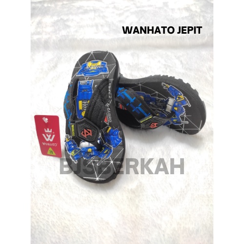 SENDAL JEPIT MOTIF ROBOT WANHATO ANAK 24 - 32