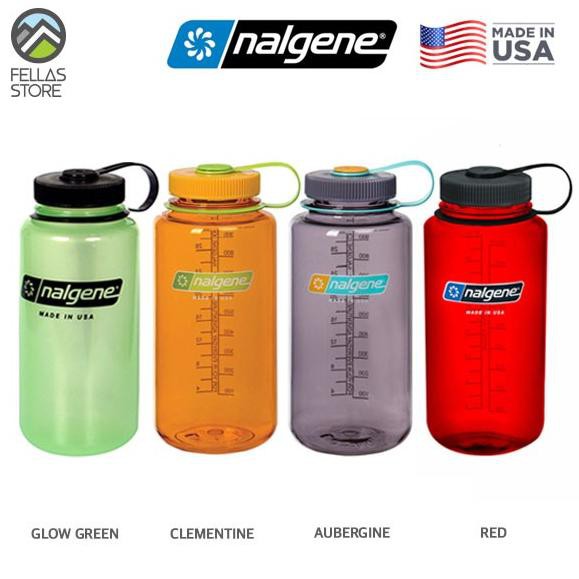 Nalgene Wide Mouth Tritan - Glowgreen, Clementine, Aubergine, Red ---Termurah---