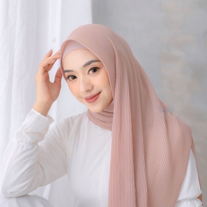 PASHMINA FULL PLISKET LIDI 180 CM x 75 CM BABYDOLL PREMIUM TANPA GARIS TENGAH