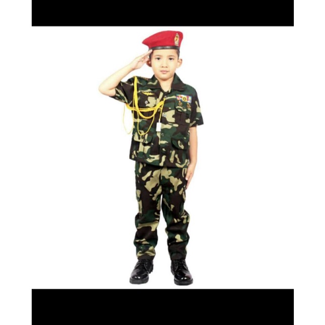 PAKAIAN PROFESI KOPASSUS BARET MERAH ANAK