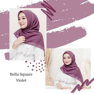 Kerudung Segiempat Polos BELLA SQUARE Hijab Pollycotton Jilbab Bela Grosir Murah Part 1 ”Full Warna”