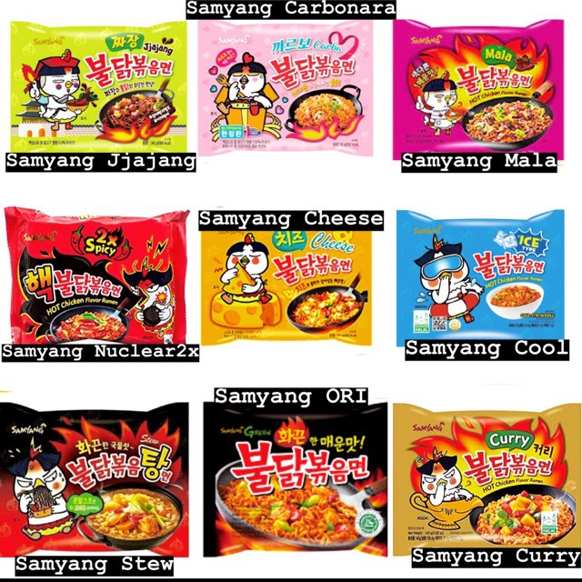 

SAMYANG ALL VARIANT / LENGKAP / BLESSINGSTORE27 - HOT CHICK-EXTRAHOT-CARBONARA-CHEESE-KIMCHI