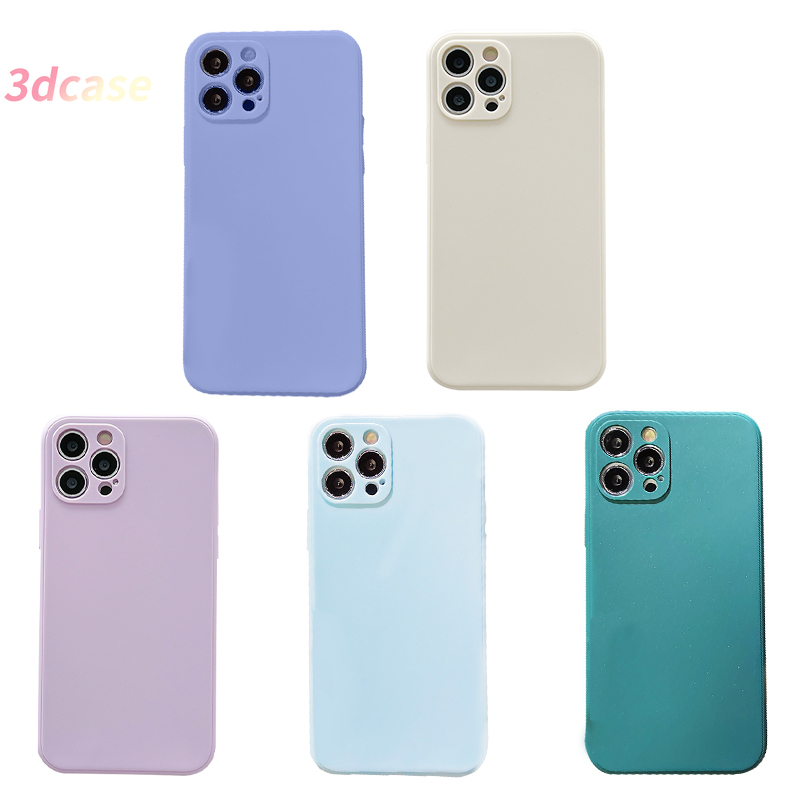 VIVO Y20 Y72 Y31 2021 Y51 2020 Y53 Y12 Y30 Y17 Y12S Y20S Y50 Y51A Y30i Y12i Y15 Y11 Y20i U10 Z3 Camera Protector Straight Cube Soft TPU Case Warna Polos Back Cover