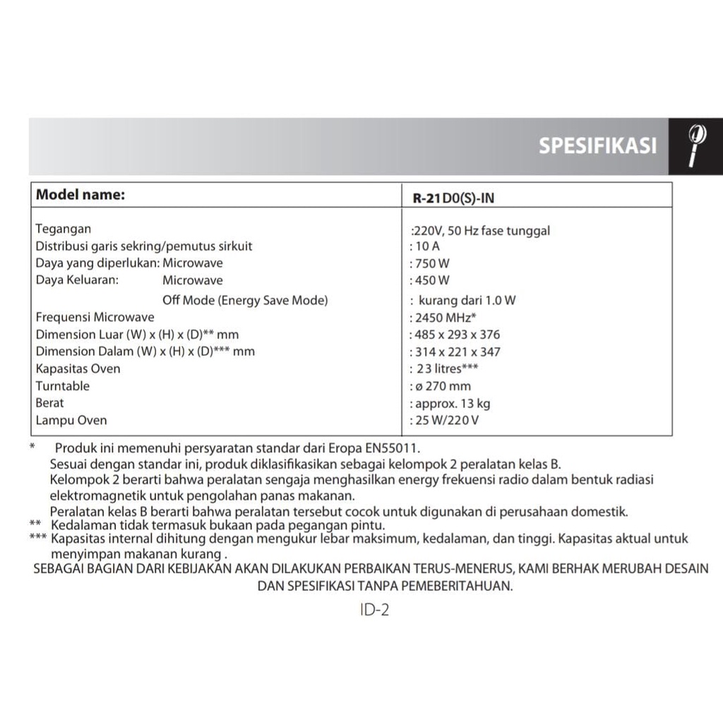 SHARP | R-21DO(S)-IN COUNTER TOP MICROWAVE R-21DO(S)IN