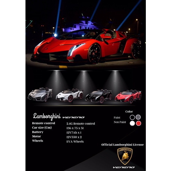 Mobil Aki Anak Lamborghini venone