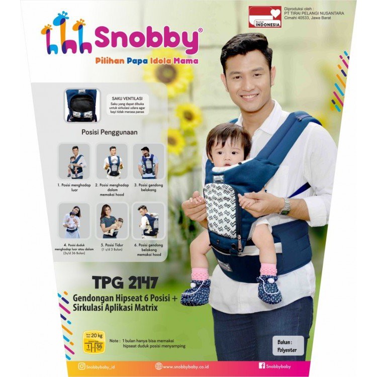 SALE!!! Gendongan HipSeat Snobby 6 Posisi TPG2147 + sirkulasi aplikasi Matrix Series