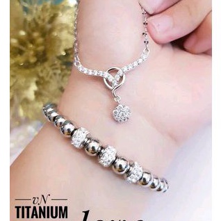 Set Perhiasan Titanium Wanita Silver 29822g