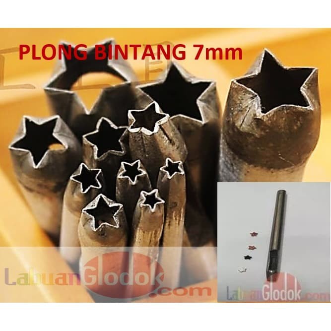 Alat Membuat Lubang 7mm/Plong bunga bintang 7mm/plong bintang 7mm/Pembolong Bintang 7mm