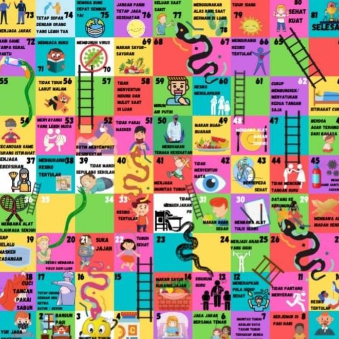 Ular Tangga Raksasa 3 X 3 Bonus Dadu Request Desain Original Best