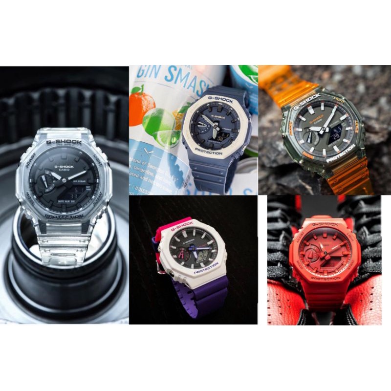 JAM TANGAN PRIA WANITA | RANTAI | KULIT | KARET | MURAH | CASIO G-SHOCK - GA2100 FREE BOX GSHOCK KAL