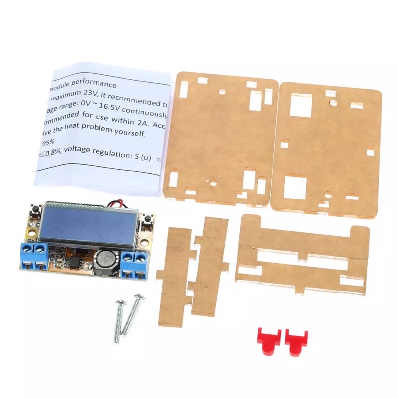 Step Down 5-23V untuk 0-16.5V 3A Tegangan LCD Regulator + Case Adjustable Power Supply Modul DC-DC