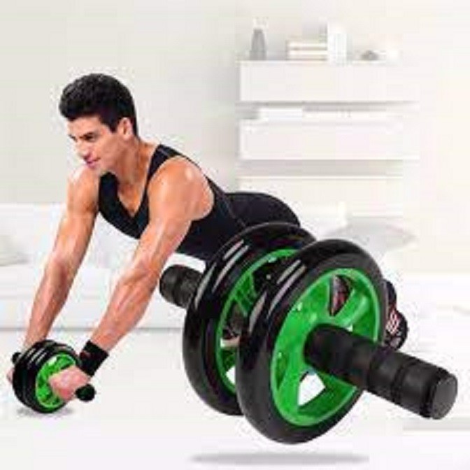 EM Alat Fitness Kebugaran Otot Perut Abdominal Wheel