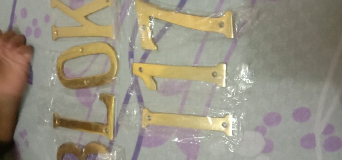 Huruf Angka Nomer Rumah Kuningan Tinggi 10 Cm Angka Nomor 7