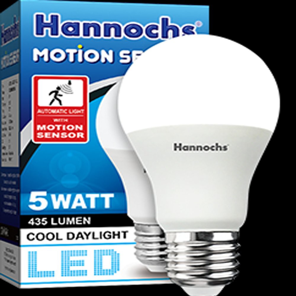 Lampu Led Sensor Gerak Motion Sensor 5Watt/5w Hannochs