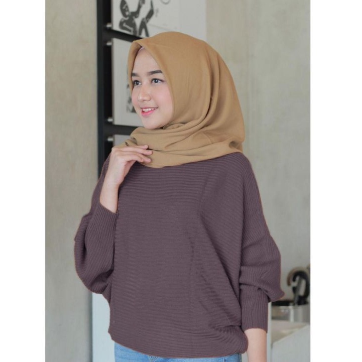 LASPERAL BETWING real pict/Baju rajut kalong jumbo virall/ Rajut berkualitas, Produk Original-Burgandy