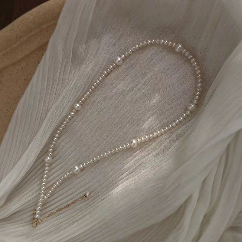 Kalung Mutiara Manik Wanita Simple Klasik Glamour Import RealPict