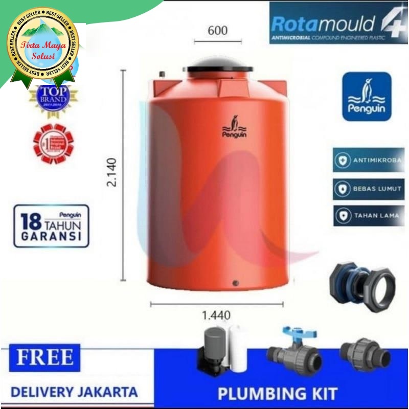 Tangki air toren air 3000 liter tandon air 3000 liter PENGUIN TB300 termurah