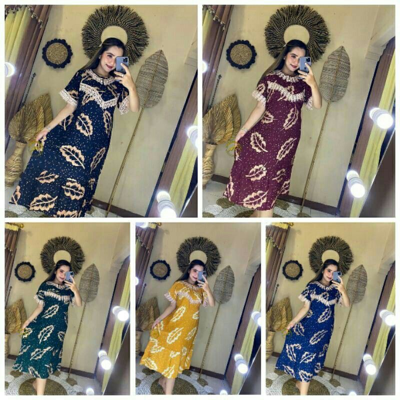 Daster Arab Motif Terbaru / Daster Arabia / Daster Renda / Daster Rayon Resleting Depan Busui