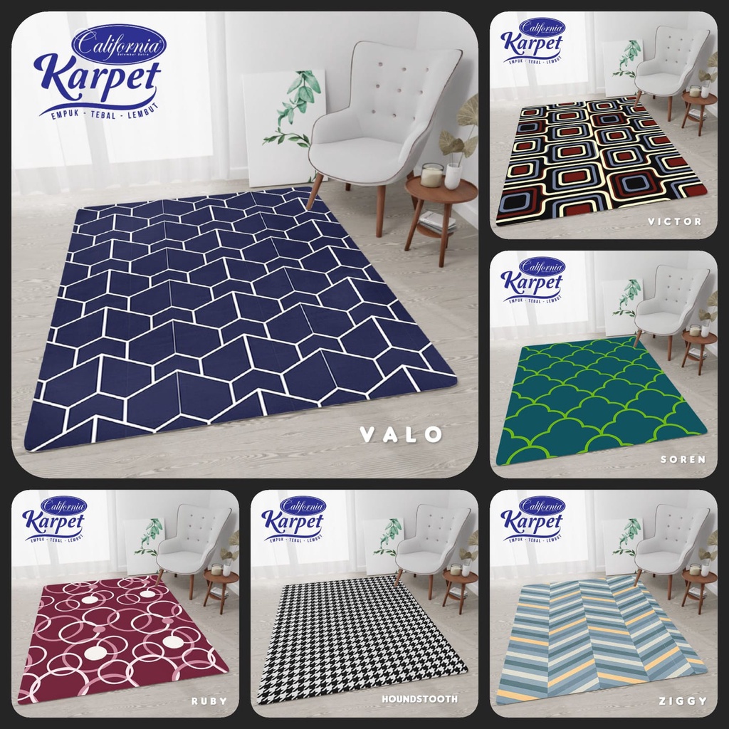 Karpet Malaysia California From My Love Ukuran 150 x 190 Anti Slip