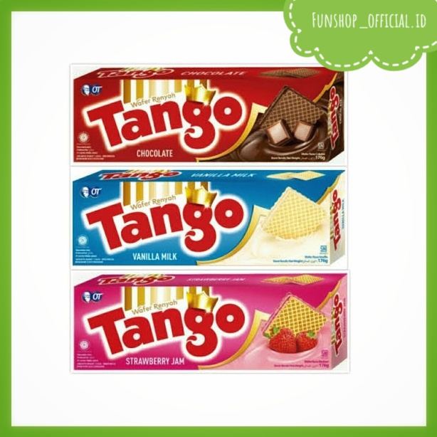 

Tango wafer vanilla susu /Tanggo wafer Chocolate / Tanggo wafer Strawberry Jam