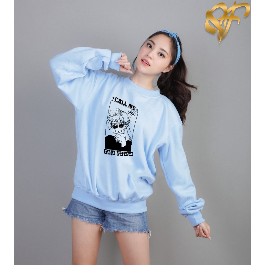 Sweater Gojo Sensei Pria &amp; Wanita | Sweater Korea Style Fleece Cotton | Dhea Fashion