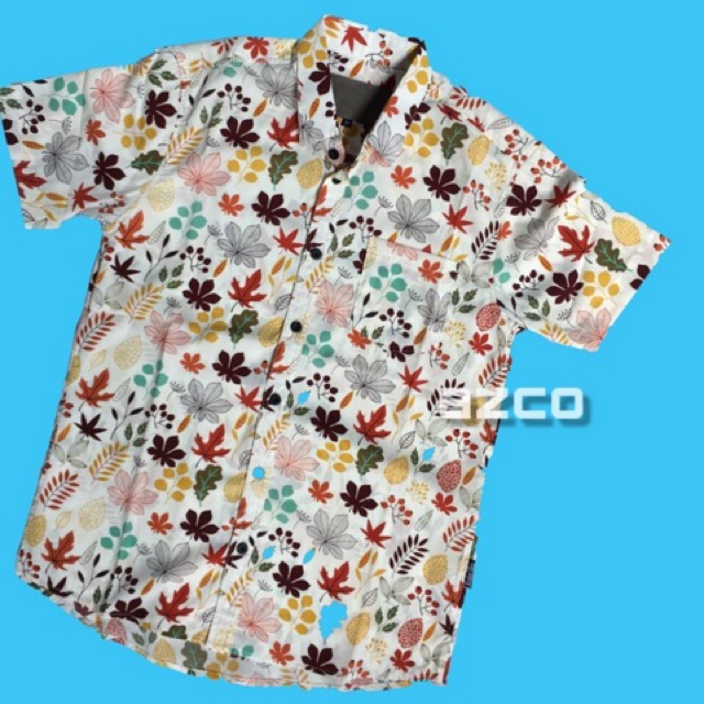 AZCO- KEMEJA MOTIF HAWAII KHATULISTIWA