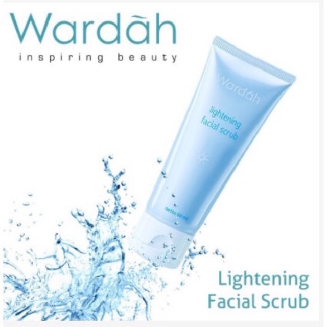 `ღ´ PHINKL `ღ´ ᘺᗩᖇᕲᗩᕼ Wardah face scrub  biru lightening series exfloliating sel kiulit mati wajah