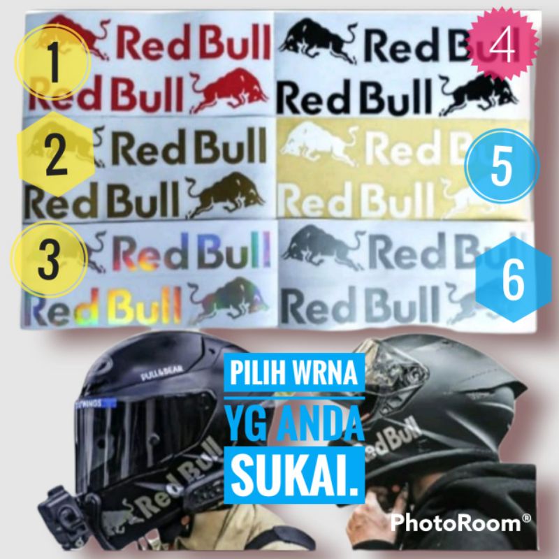 Cutting sticker RedBull, sticker RedBull,stiker cutting RedBull,RedBull,Sticker cutting RedBull Helm
