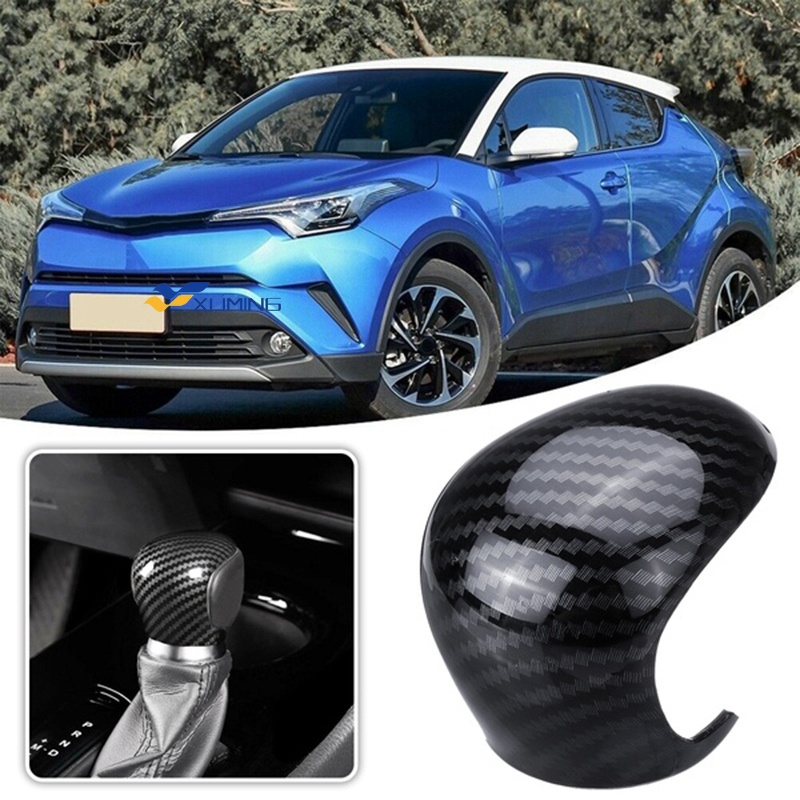 Xuming Untuk Toyota CHR C-HR 16-19 Serat Karbon Gear Shift Knob Dekorasi Cover Trim