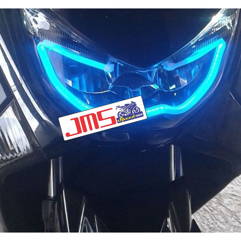 lampu alis led putih merah biru hijau 60 cm bulat universal nmax aerox pcx e ninja lexi beat Vario soul