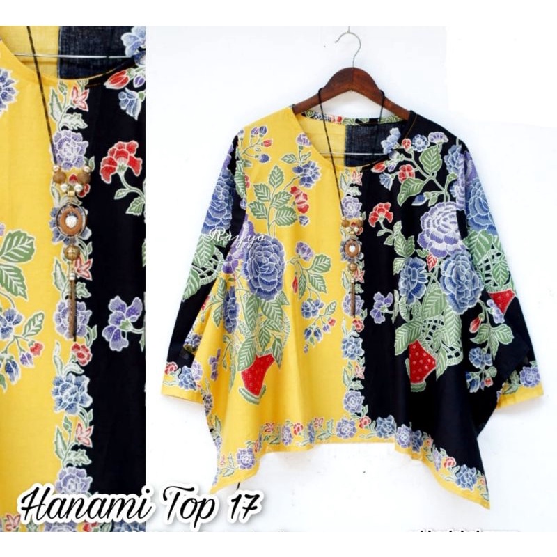 Blus naomi encim batwing bunga batik solo atasan kerja