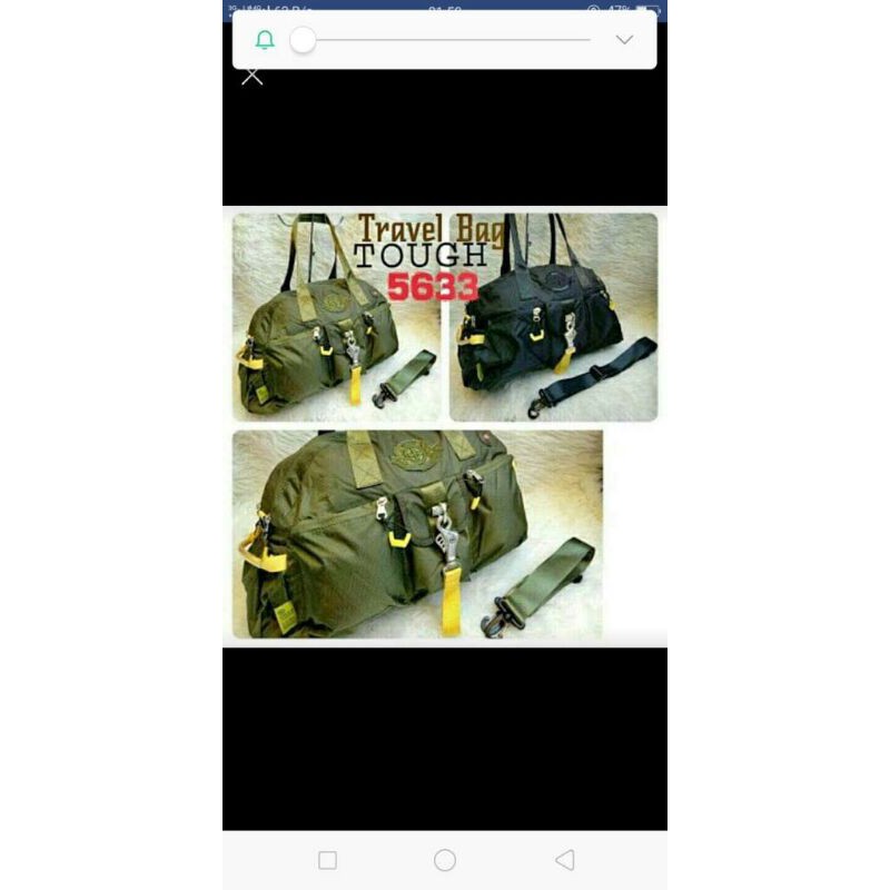 Tas selempang travel Tough army multifungsi 5633, ukuran 70x25x30