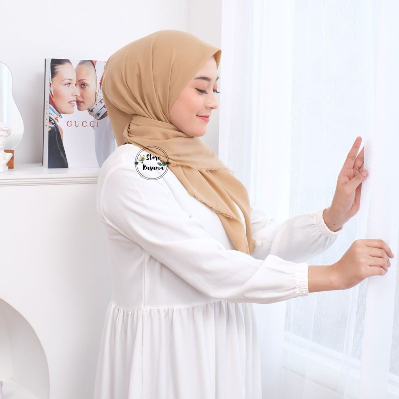 Jilbab Segiempat Katun Rawis/Rawis Segiempat