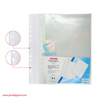 (10 Pcs) Sheet Protector JOYKO A4 0.03 mm PP Pocket Kantong Document Ordner Binder