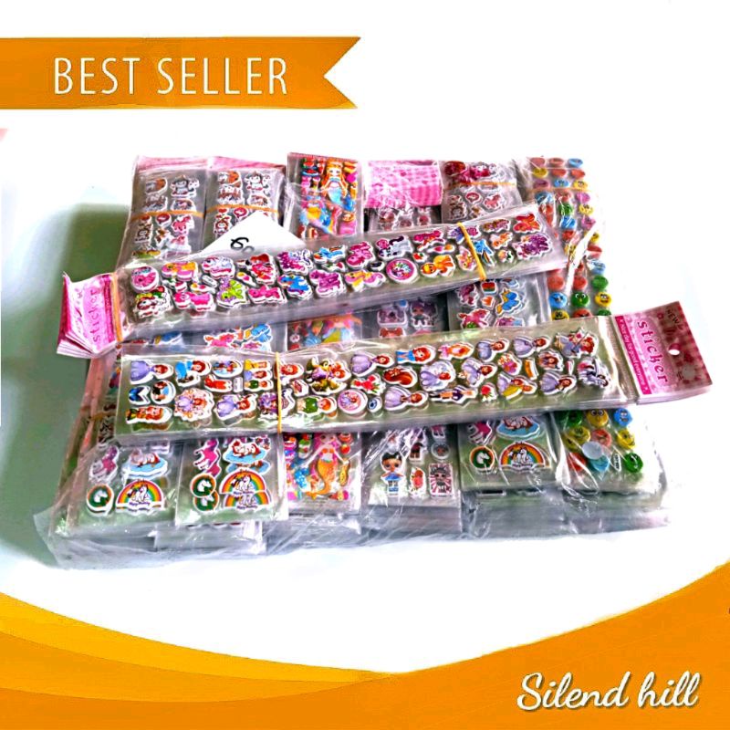 

sticker motif sticker 3d sticker karakter 20 lembar