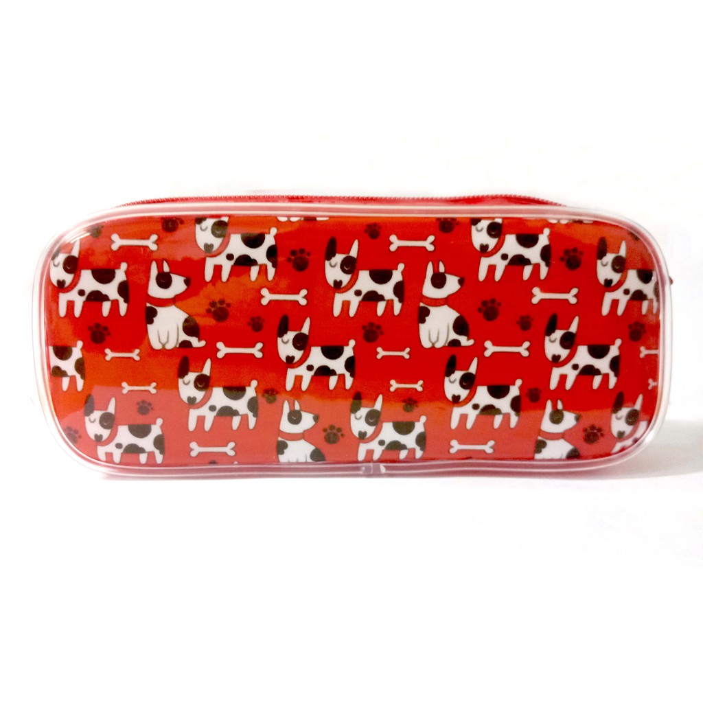 

OTB Pencil Case PVC Dog Pattern/ Tempat Pensil Plastik