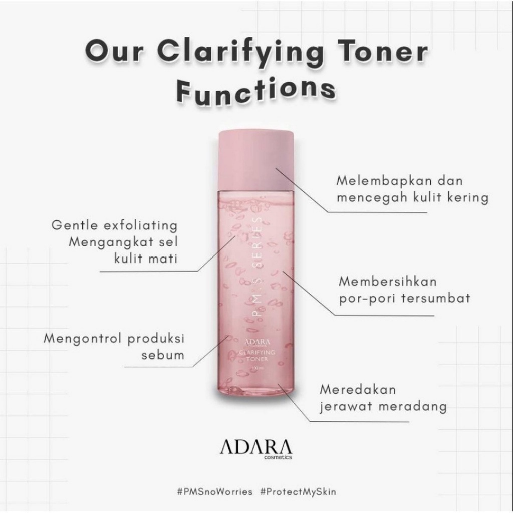 [FREE GIFT]  Adara P.M.S Series Stay Clear Enzyme Wash and Clarifying Toner