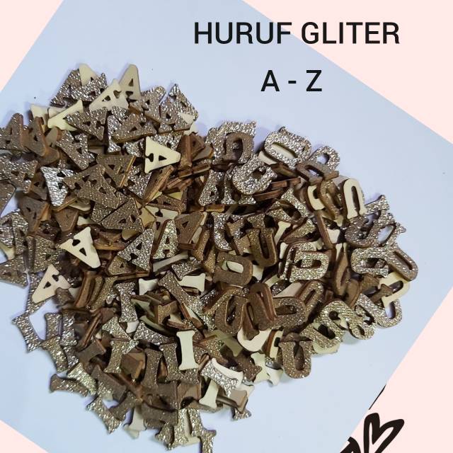 ALFABET / HURUF GLITTER SERI A - Z